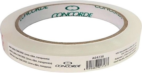 CONCORDE Adhesive Tape 12 mm × 66 m, Transparent