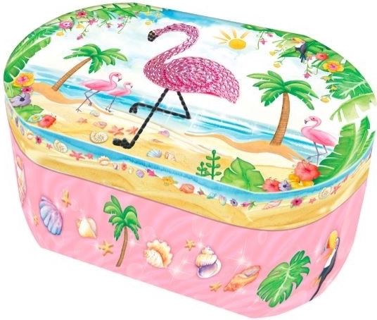 Oval Music Box Pecoware - Flamingo