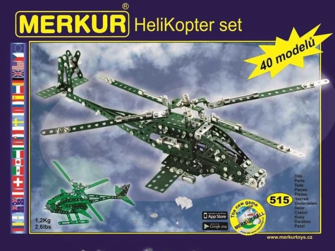 Merkur Helicopter Set, 515 Pieces, 40 Models