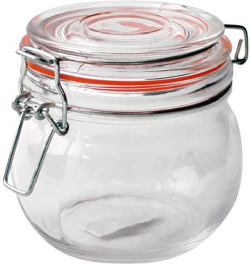 Bocal en verre avec fermeture à clip 450 ml