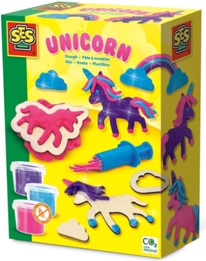 SES modeling clay unicorn neon & glitter