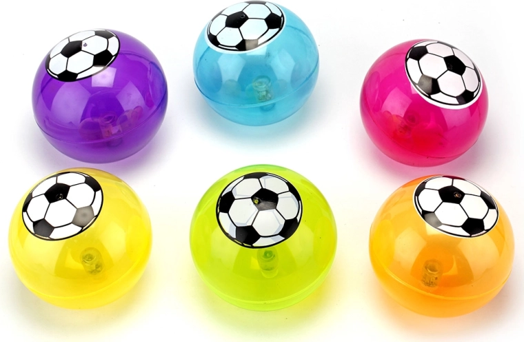 Balle de football rebondissante avec lumières LED 105 mm