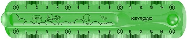 KEYROAD Flexi 15 cm Ruler, Green