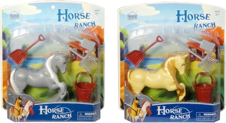 Little Horse Figure with Mane and Tail Grooming Set