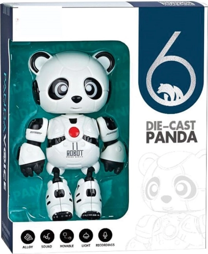 Interactive talking panda 12 cm with glowing eyes