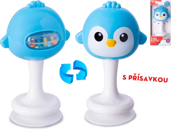 Hochet avec petit oiseau à ventouse 12 cm