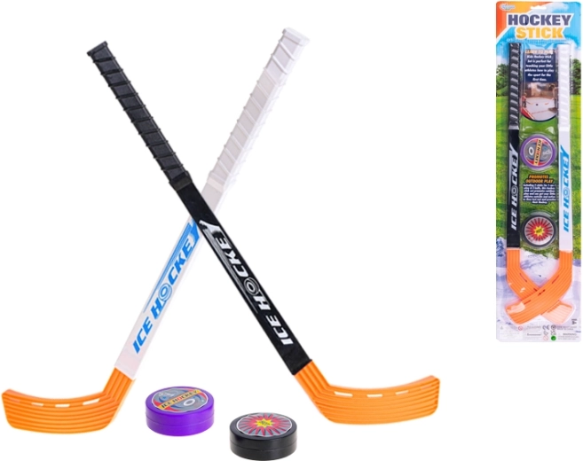 Ensemble de hockey pour enfants 57 cm avec deux palets