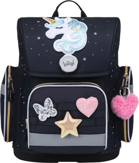 School Satchel BAAGL Ergo Unicorn Gold