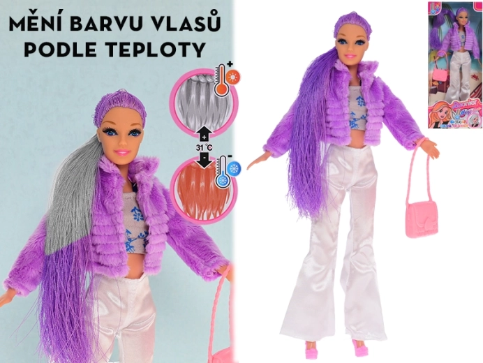 Fashion doll with color-changing hair 29 cm