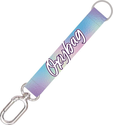 Short Holographic Keychain with Carabiner