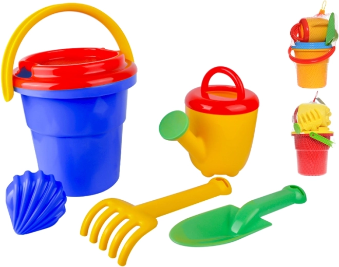 Set de sable avec seau 18 cm, 6 pièces