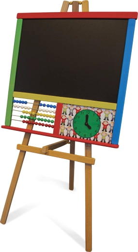 Tableau coloré Babu avec boulier et horloge