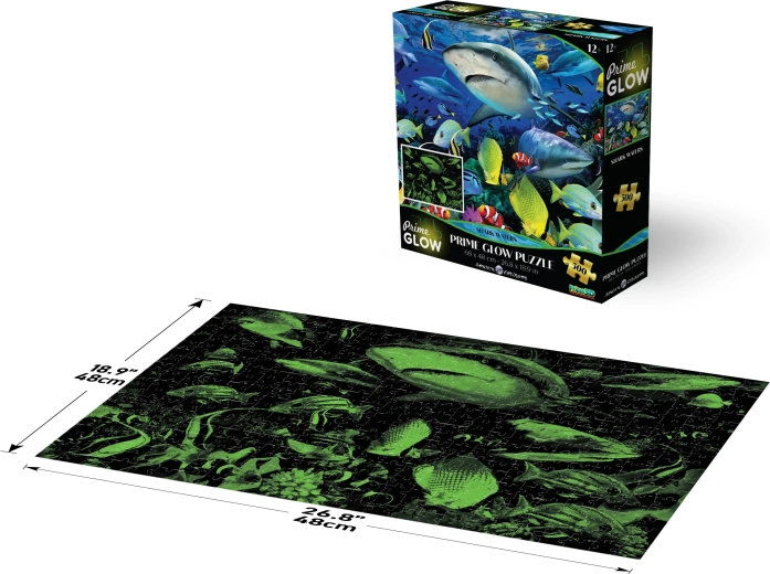 Prime 3D puzzle lumineux requin 500 pièces