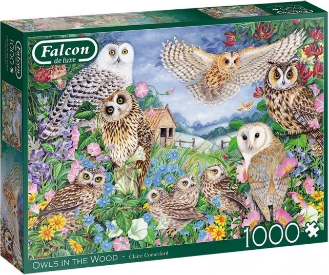 FALCON Puzzle Owls in the Forest, 1000 Pieces