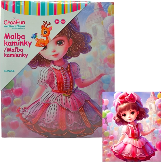 Diamantschilderen verjaardags-pop 25 × 30 cm