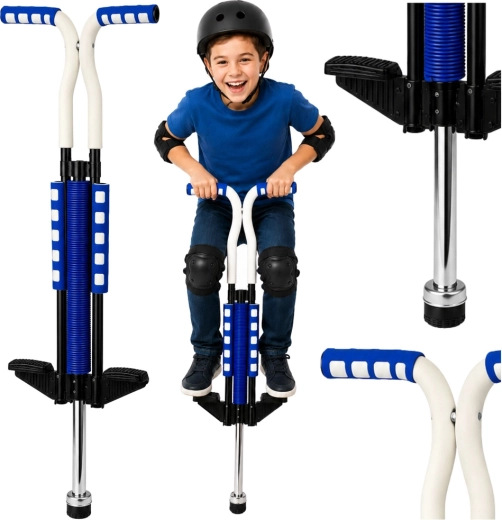 Bâton sauteur Pogo pour enfants jusqu’à 70 kg, bleu