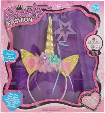 Kids' Unicorn Costume Set – Tutu Skirt, Headband and Wand