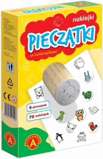 Kleine stempels en stickers met dieren