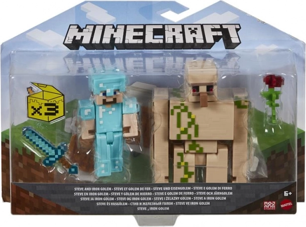 Minecraft figuren 8 cm – dubbelpak met accessoires