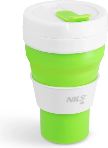Gobelet en silicone pliable 600 ml vert clair NILS Camp