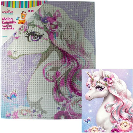 Diamantschilderen – prinses met pegasus 40 × 50 cm