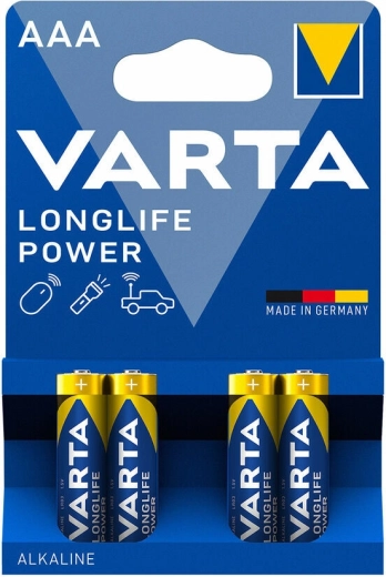 Varta Longlife Power Alkaline-Batterien AAA, 4 Stk.
