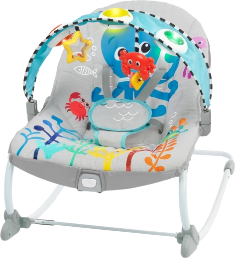 Transat musical vibrant pour bébés et tout-petits Baby Einstein Ocean Explorers Kick to It Opus, jusqu’à 18 kg