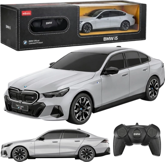 RC-model BMW i5 1:24 grijs – op afstand bestuurbare auto RASTAR