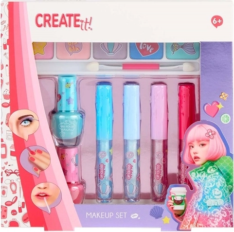 Create It! set de maquillage pour enfants avec paillettes (7 pcs)