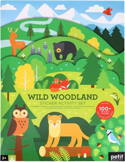 Reusable Stickers with Wild Forest Scene PETIT COLLAGE