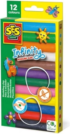 SES Plasticine Infinity 12 colors 180 g
