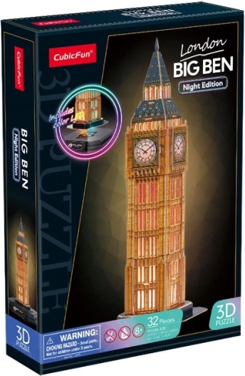 Puzzle 3D avec LED édition nocturne : Big Ben
