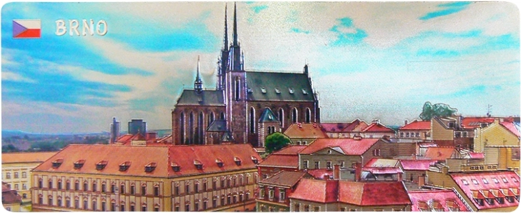 Magneet Brno – educatieve koelkastmagneet voor kinderen 6 × 8 cm