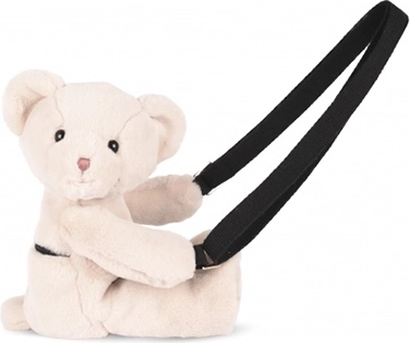 Sac bandoulière en peluche Doudou ours beige 30 cm