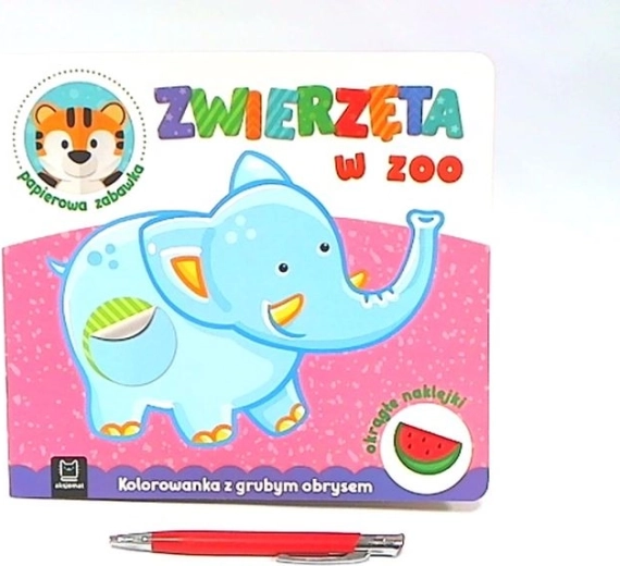 Animaux au zoo – coloriage aux contours épais