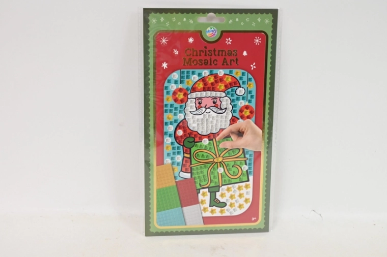 CCG mosaïque de Noël A5 – Saint Nicolas avec un cadeau