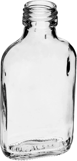 Glass Hip Flask 100 ml – Clear Pocket Liquor Bottle