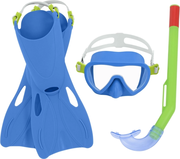 Kinderset voor snorkelen BESTWAY – masker, snorkel en vinnen (maat 24–27)
