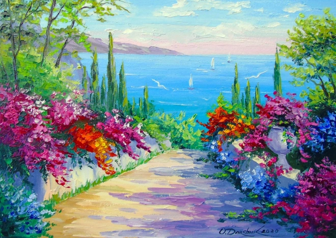 Puzzle Sunny Path to the Sea 1000 Pieces ENJOY