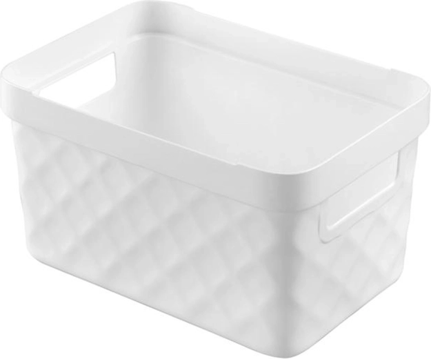 Kunststof opbergmand HEIDRUN 18 × 27 × 14 cm – mix kleuren