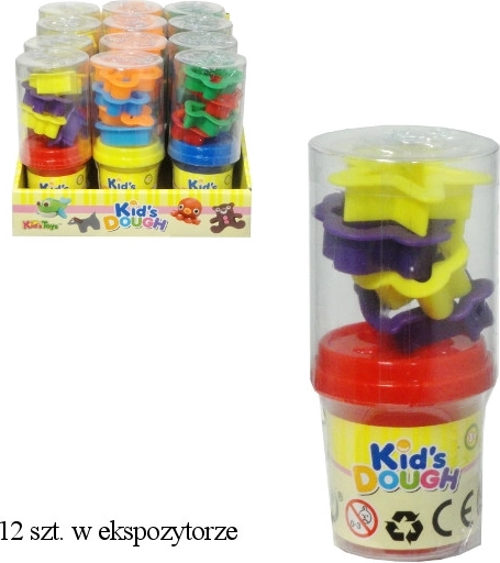 Modeling clay with molds, 12 pcs