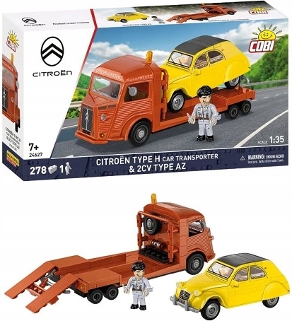 COBI Citroën Type H Autotransporter & Citroën 2CV AZ Bausatz (278 Teile)