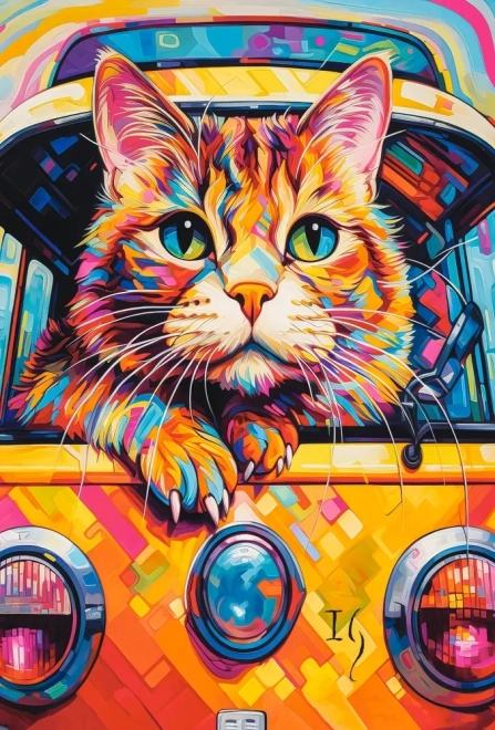Puzzle 100 Pieces Cat Bus Travel – CASTORLAND