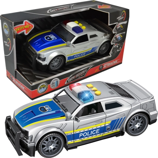 Politieauto met wrijvingsmotor 1:14 met licht en geluid