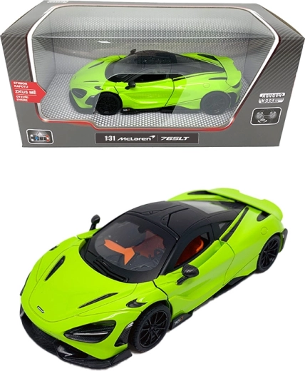 Metalen automodel McLaren 765LT 1:31 met licht en geluid
