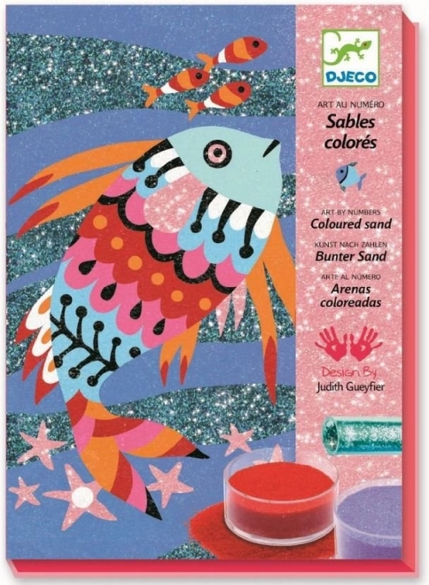 Images de sable et paillettes : Poissons arc-en-ciel