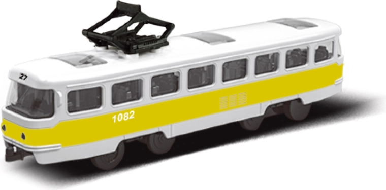 City Tram Yellow with Flywheel Drive 16 cm