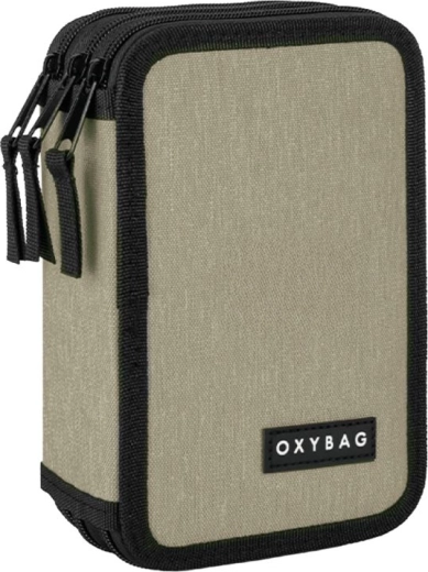 Three-tier school pencil case UNICOLOR Mocca – empty