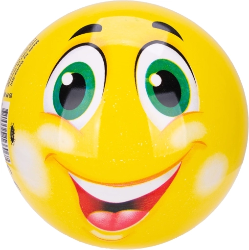 Balle colorée avec visage souriant 13 cm