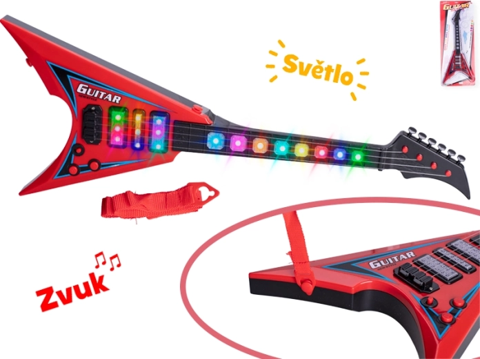 guitare électrique pour enfants 58 cm avec lumières et sons